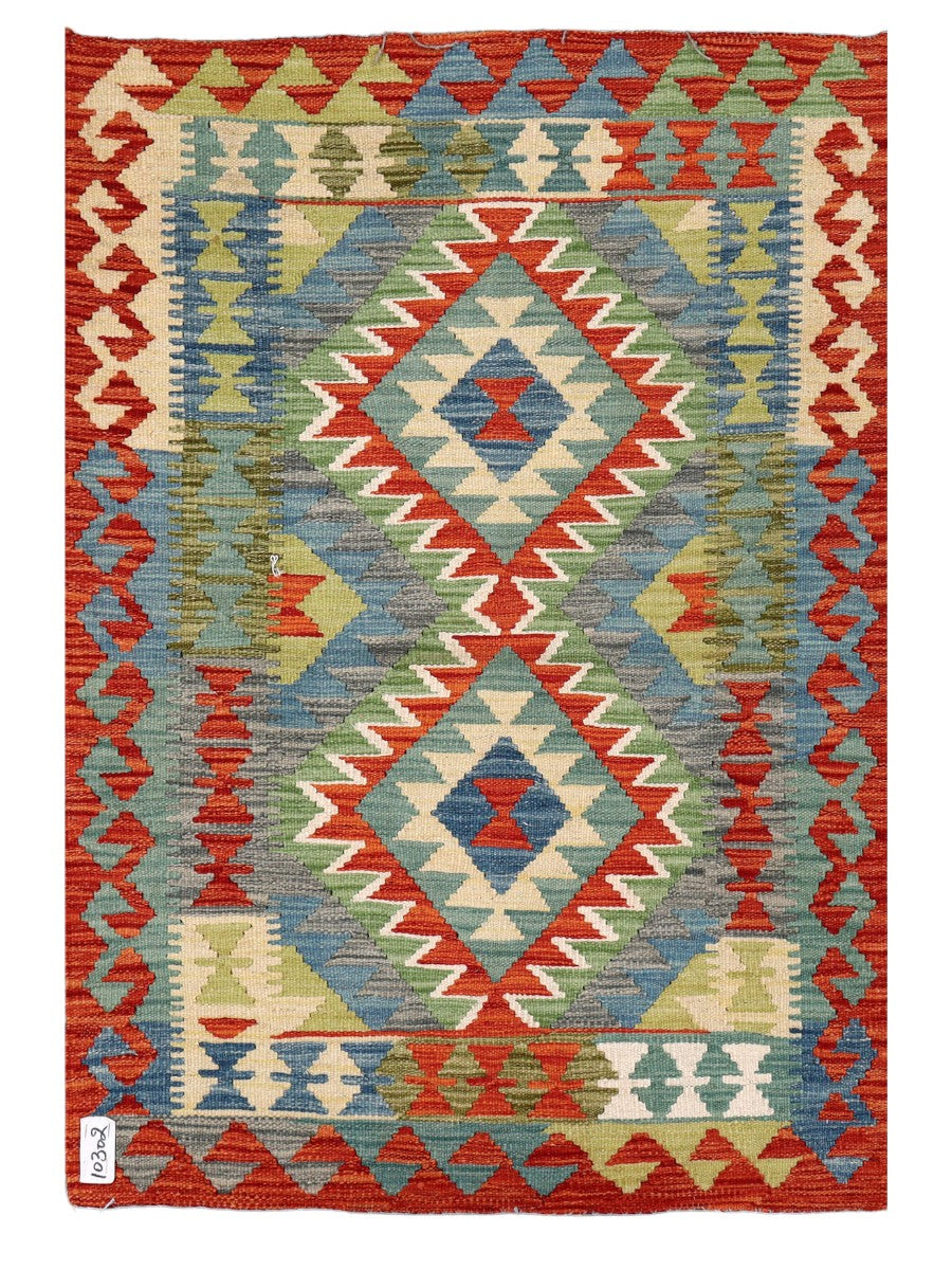 Maimana Afghanistan Kilim Rug - 124 x 85 cm
