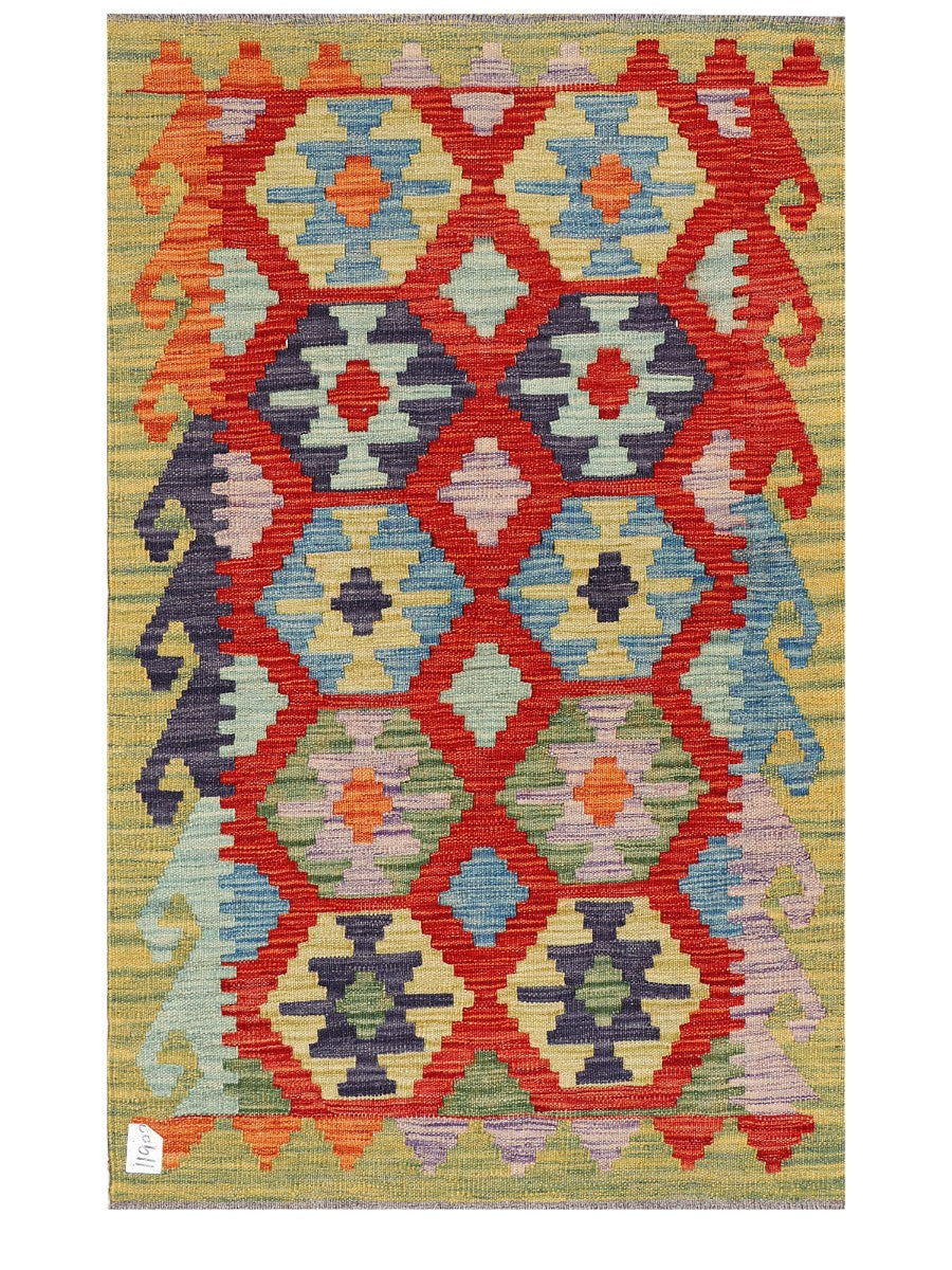 Maimana Afghanistan Kilim Rug - 117 x 76 cm