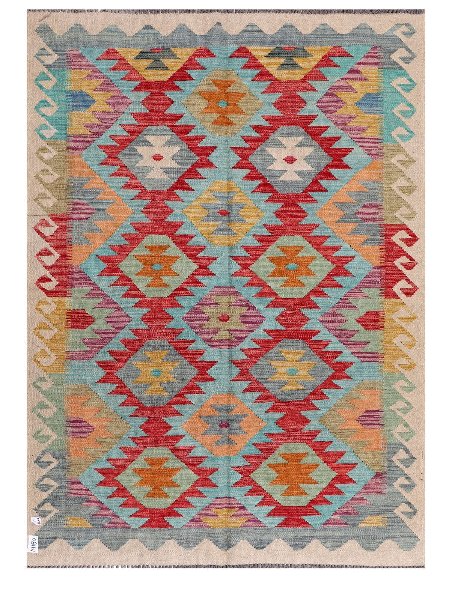 Maimana Afghanistan Kilim Rug - 200 x146 cm