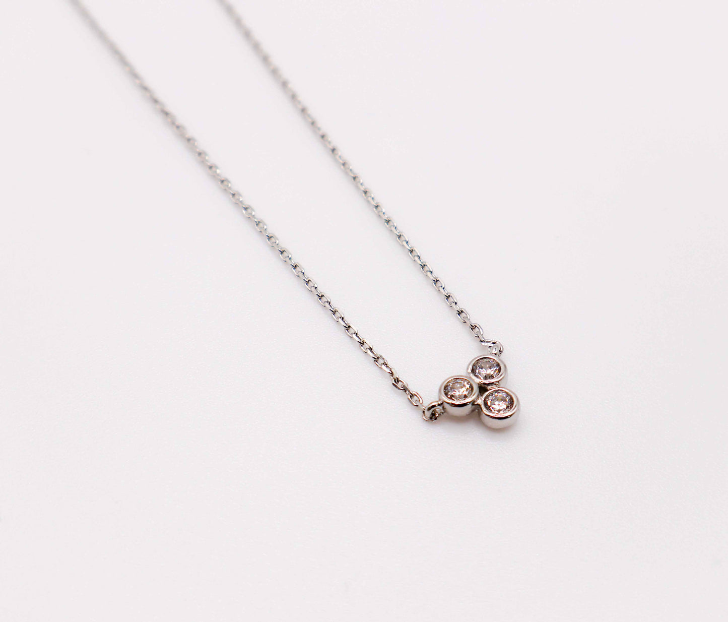 Trinity Faux Diamond Sparkle Necklace | Elegance Redefined