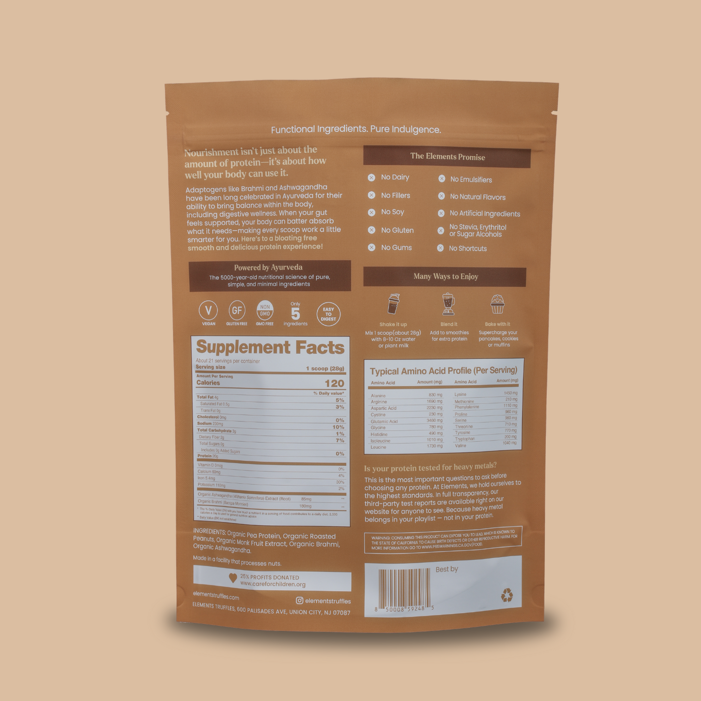 Plant Based Protein Powder: Peanut Butter (21 Servings)