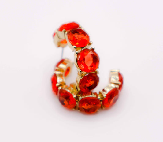 Crimson Elegance Earrings – Luxury Red Statement Earrings