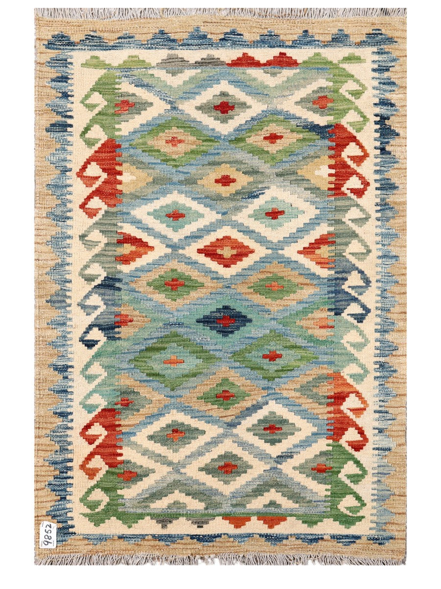 Maimana Afghanistan Kilim Rug - 124 x 83 cm