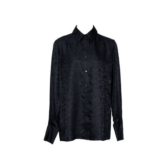 Elegance Silk Blouse in Black Paisley – Women’s Luxury Silk Top - Lolomo!