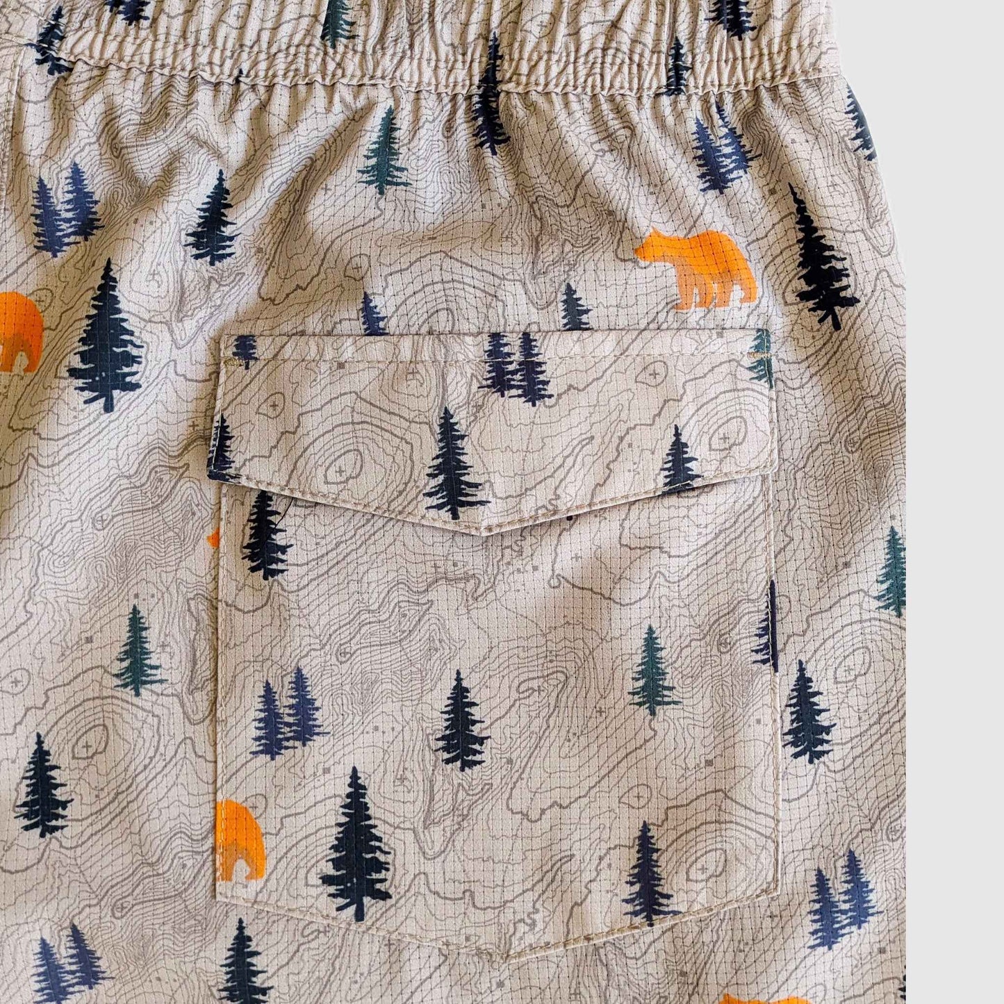 Langley Performance Stretch Short - Khaki/Bear