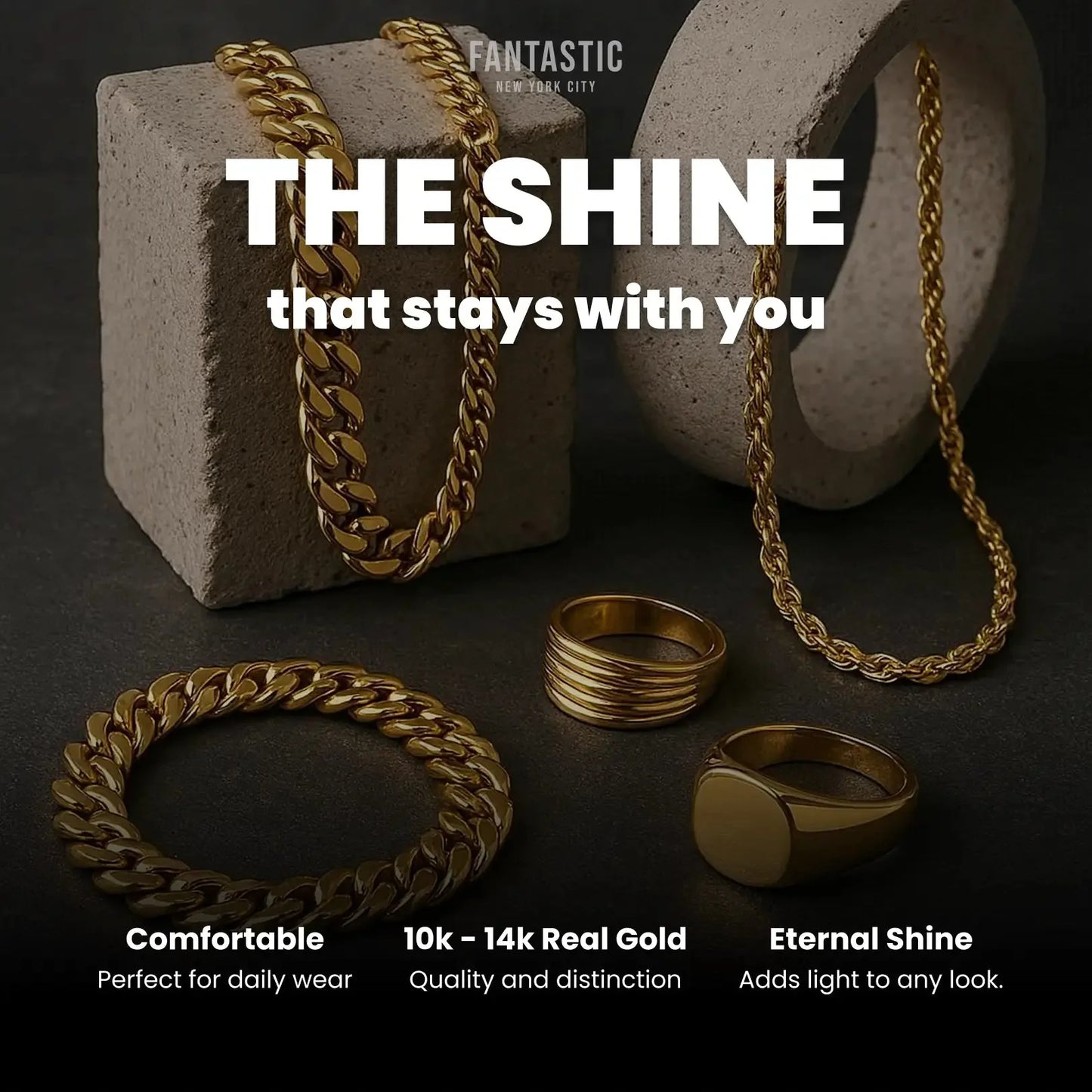 10K Gold- Ice Chain (Rose Gold)