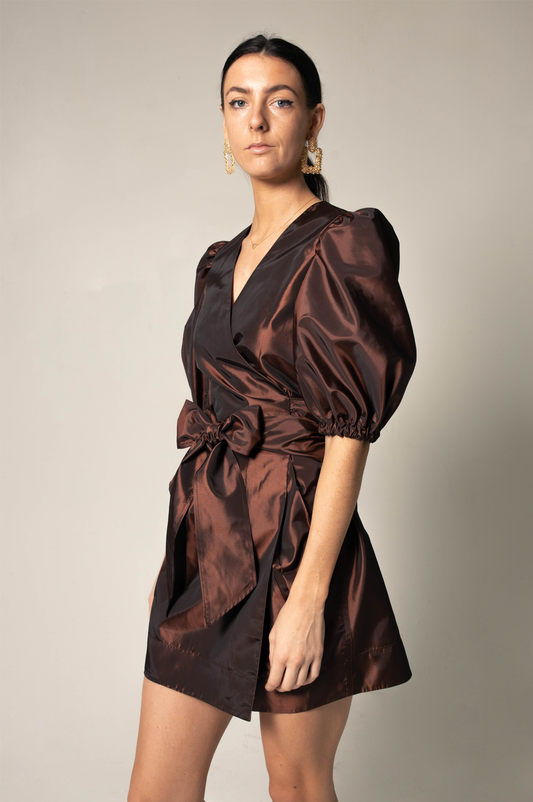 Power Bordeaux Red Wrap Dress – Elegant Women’s Dress - Lolomo!