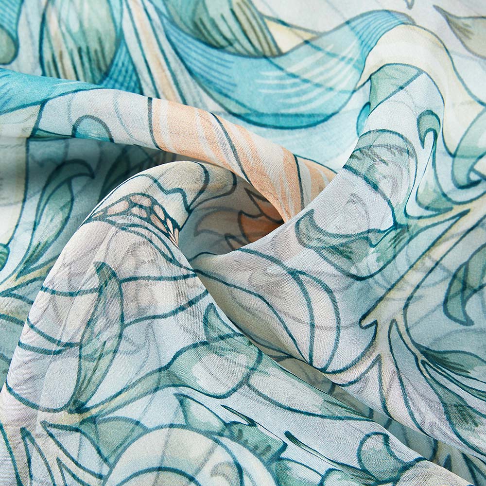 William Morris Pomegranate & Lily - 100% Pure Silk Scarf