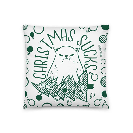 Christmas Sucks Cat Pillow