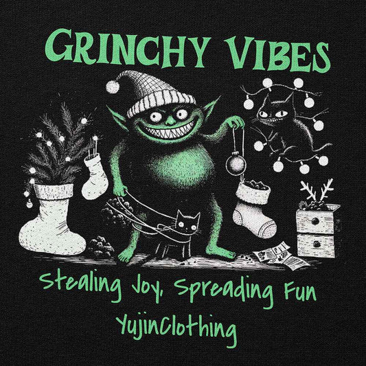 Grinchy Vibes Christmas Hoodie