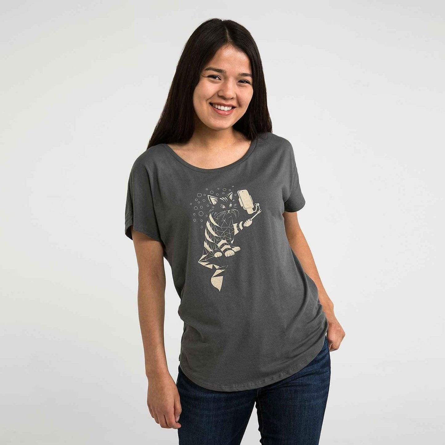 Snap Cat Dolman Shirt