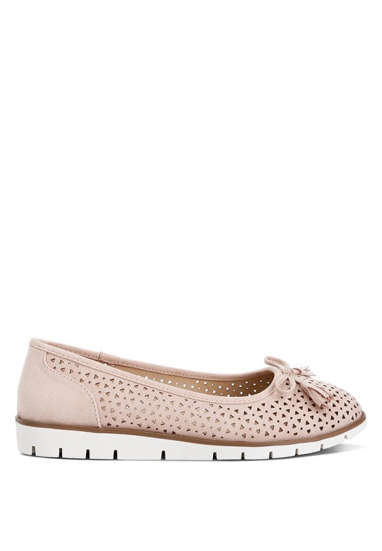 Pacer Perforated Leather Ballerinas