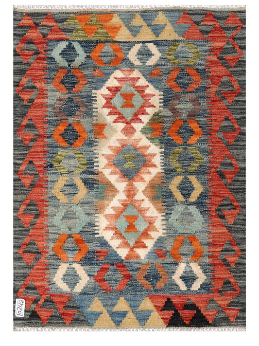 Maimana Afghanistan Kilim Rug - 112 x 80 cm