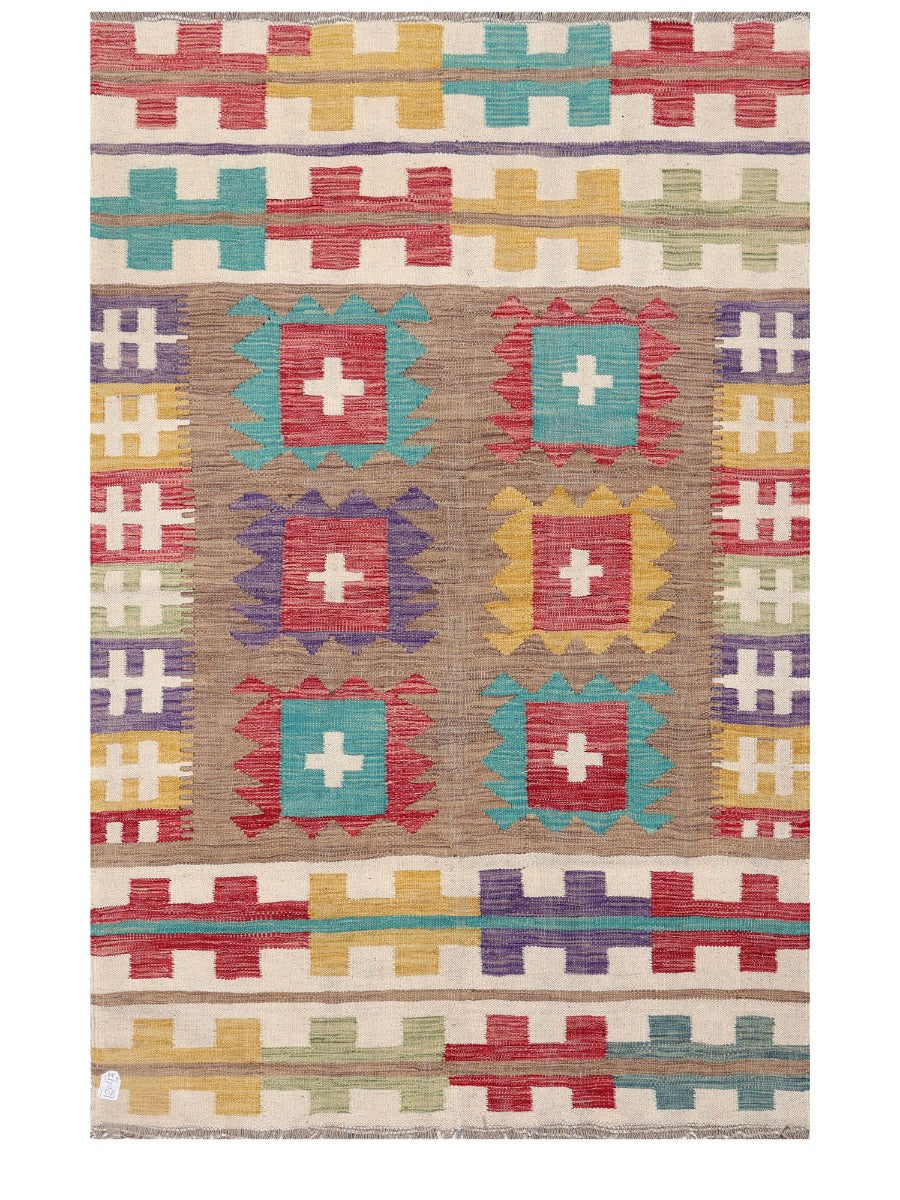 Maimana Afghanistan Kilim Rug - 183 x120 cm
