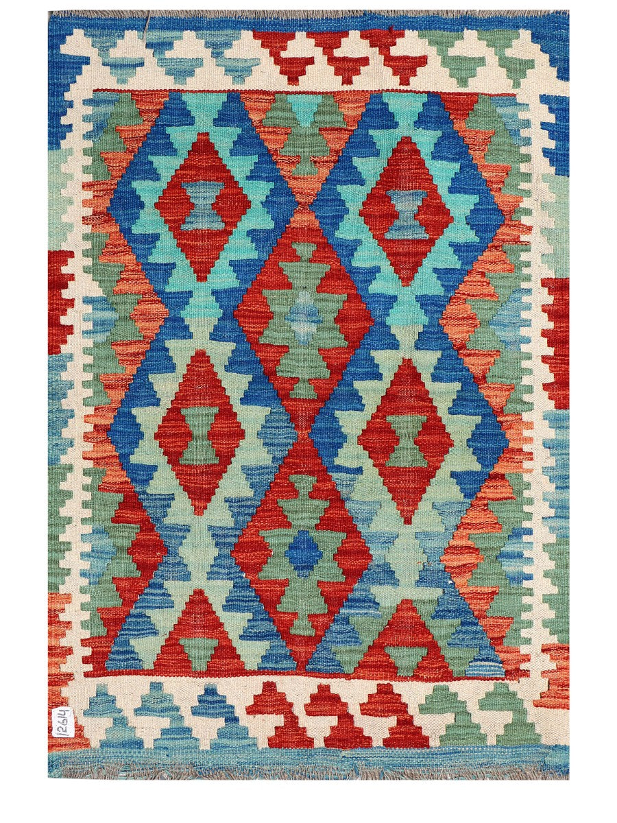 Maimana Afghanistan Kilim Rug - 116 x 82 cm