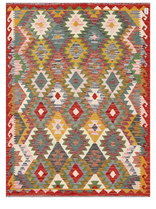 Maimana Afghanistan Kilim Rug - 177 x132 cm