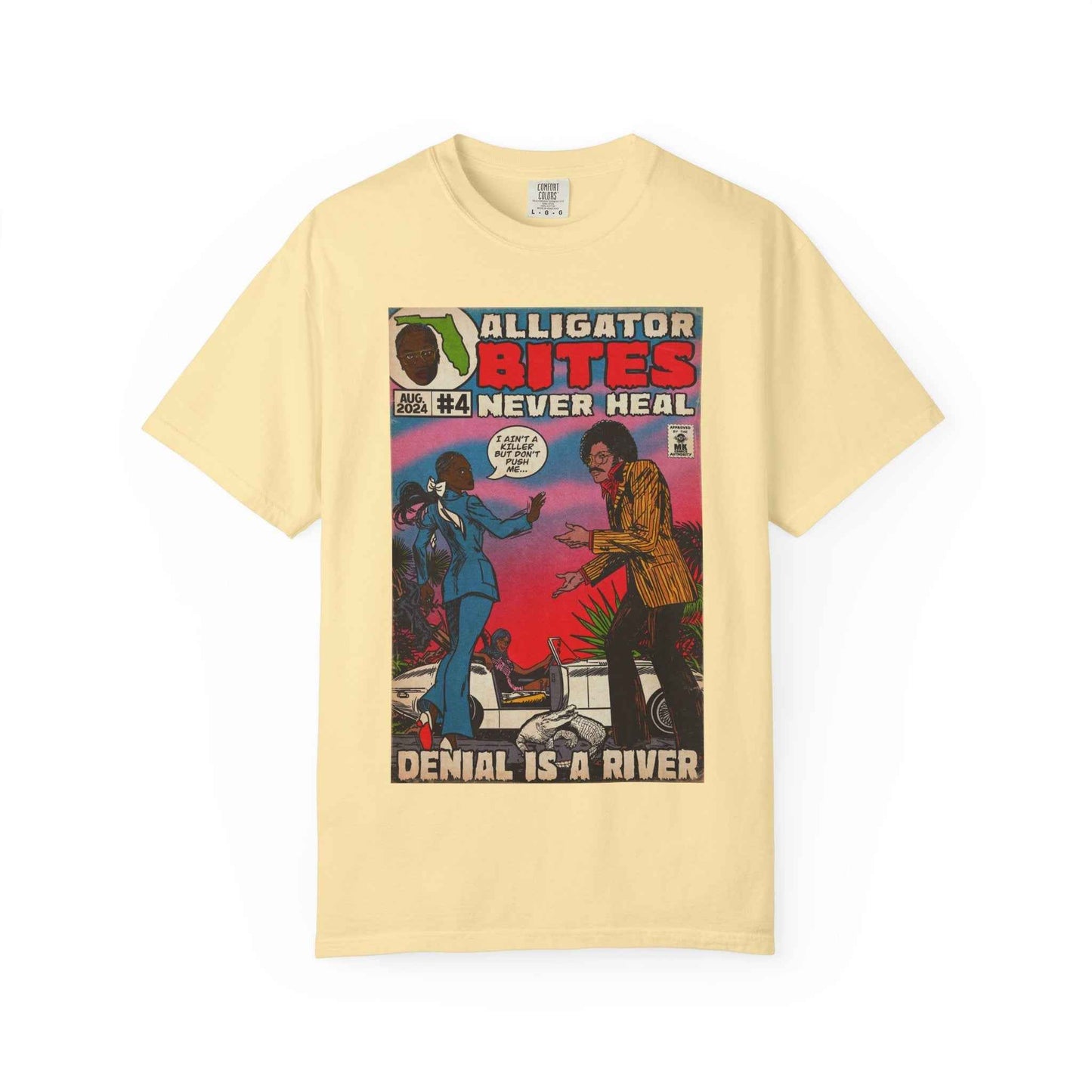 Denial is a River - Alligator Bites - Unisex Comfort Colors T-shirt