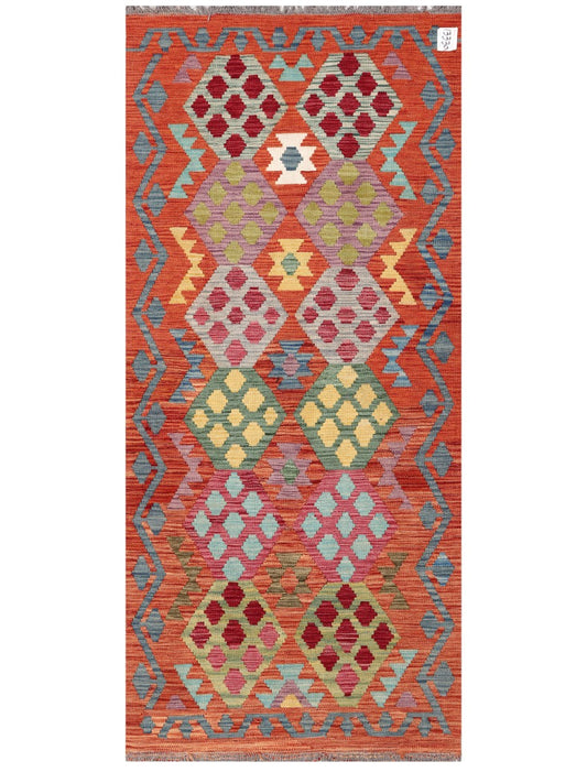 Maimana Afghanistan Kilim Rug - 191 x85 cm