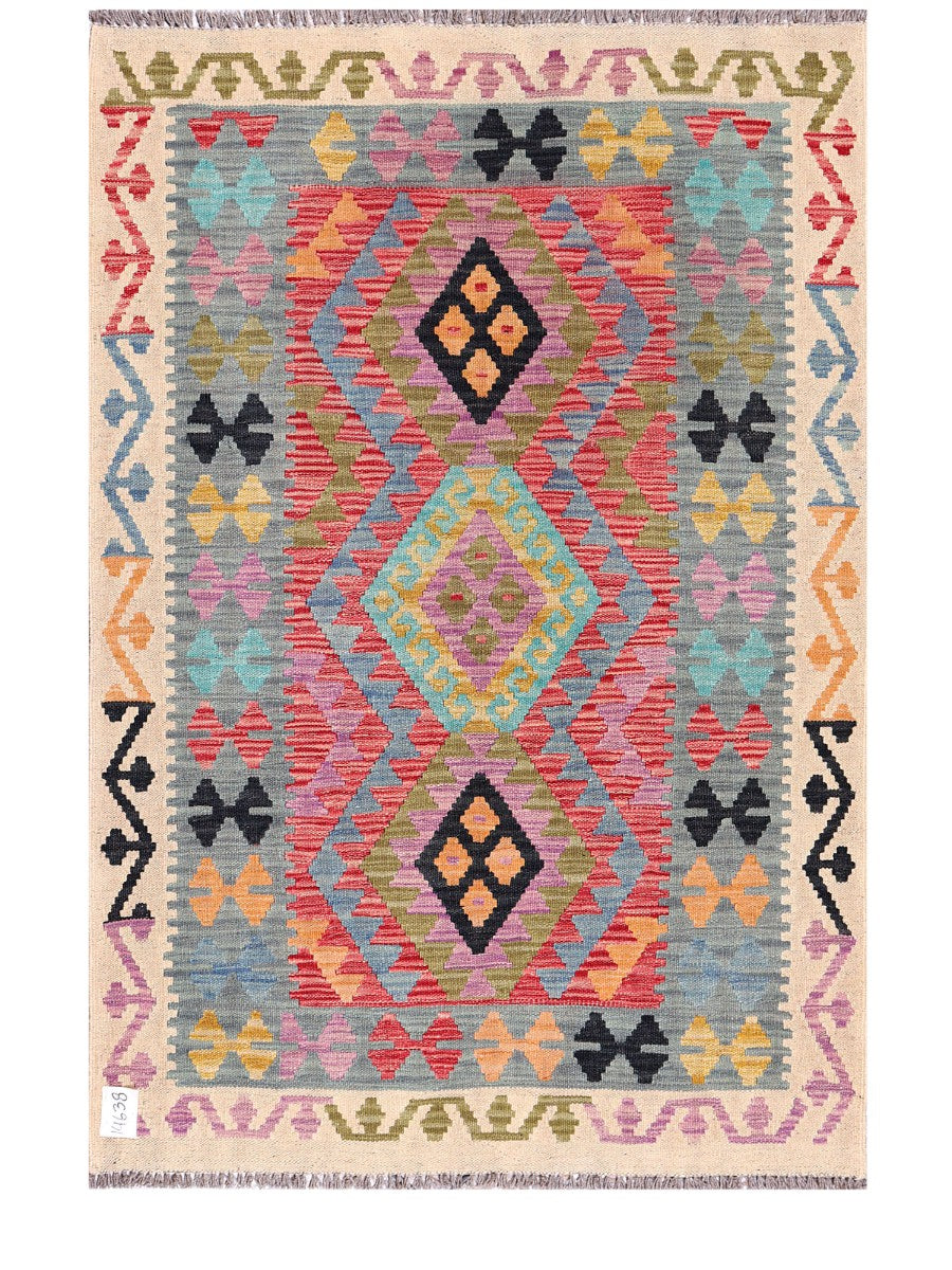 Maimana Afghanistan Kilim Rug - 151 x103 cm