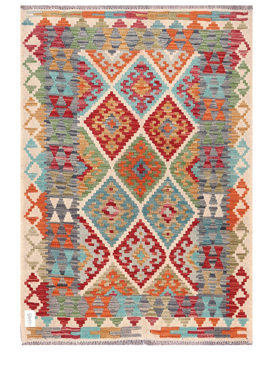 Maimana Afghanistan Kilim Rug - 148 x105 cm