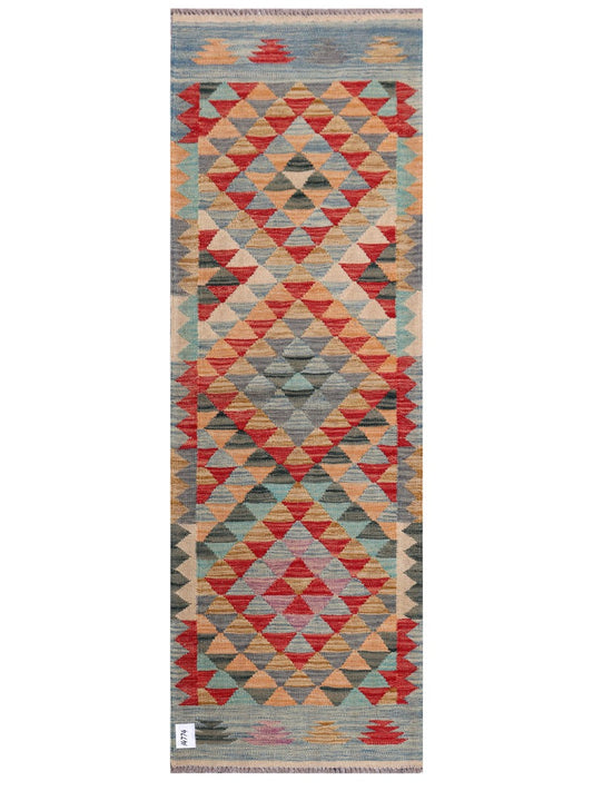 Maimana Afghanistan Kilim Rug - 201 x68 cm
