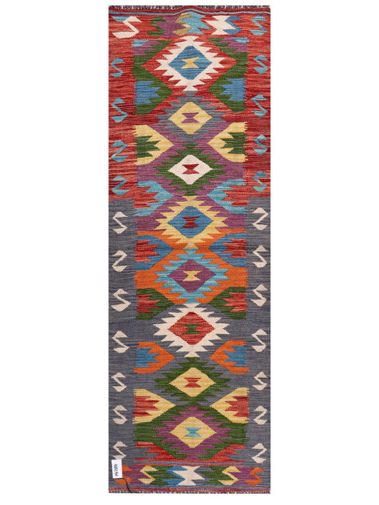 Maimana Afghanistan Kilim Rug - 185 x63 cm