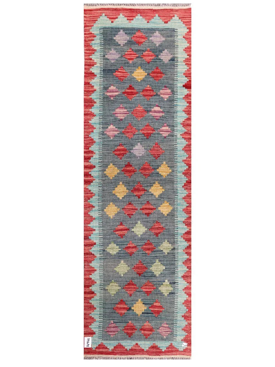 Maimana Afghanistan Kilim Rug - 200 x62 cm
