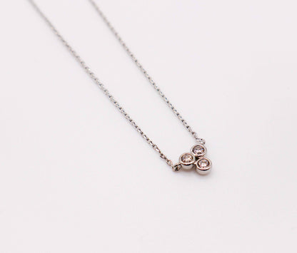 Trinity Faux Diamond Sparkle Necklace | Elegance Redefined