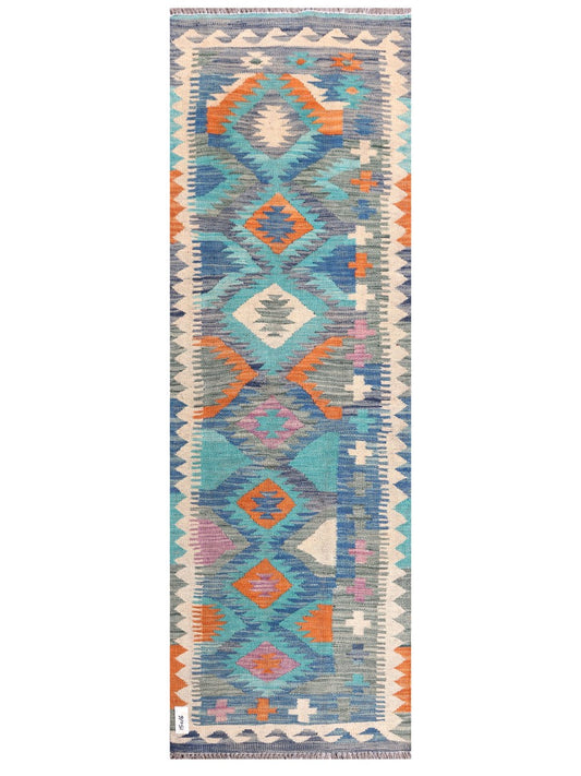 Maimana Afghanistan Kilim Rug - 199 x66 cm
