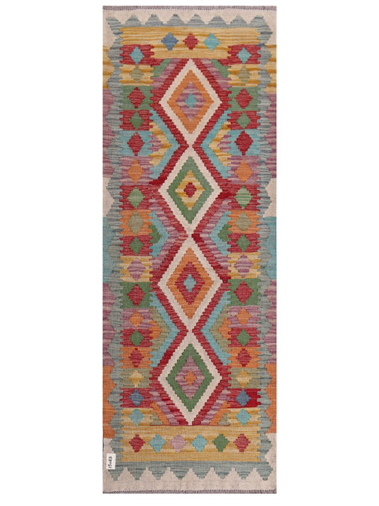 Maimana Afghanistan Kilim Rug - 194 x71 cm