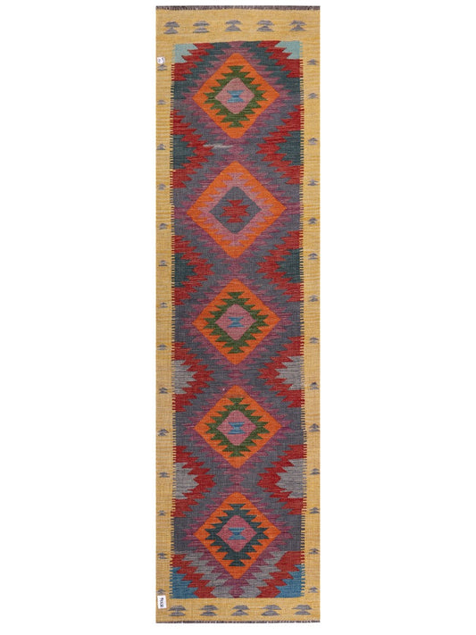 Maimana Afghanistan Kilim Runner - 295 x 80 cm
