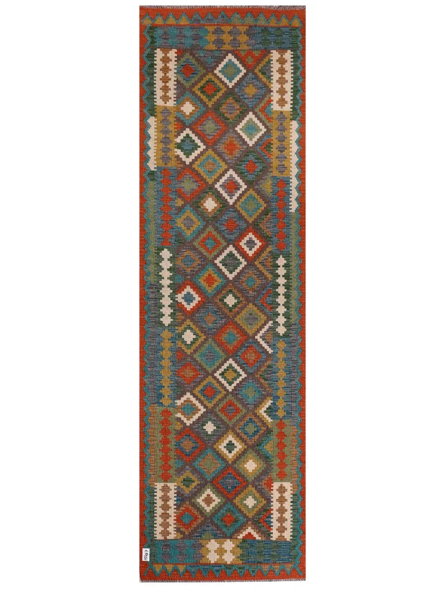 Maimana Afghanistan Kilim Runner - 296 x 87 cm