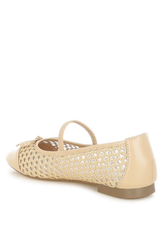 Omela Woven Bow Detail Ballerinas