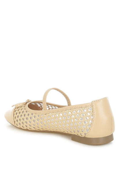 Omela Woven Bow Detail Ballerinas