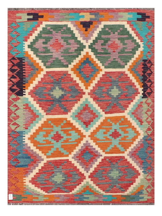 Maimana Afghanistan Kilim Rug - 208 x155 cm