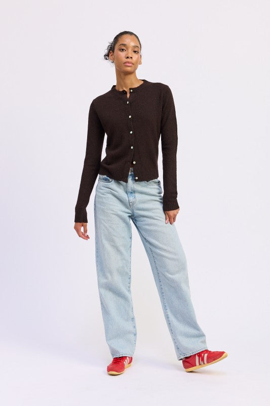 Emory Park Fitted Button Up Cardigan