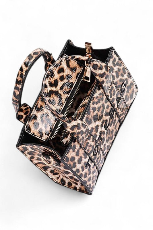 Leopard Printed Small Tote Bag