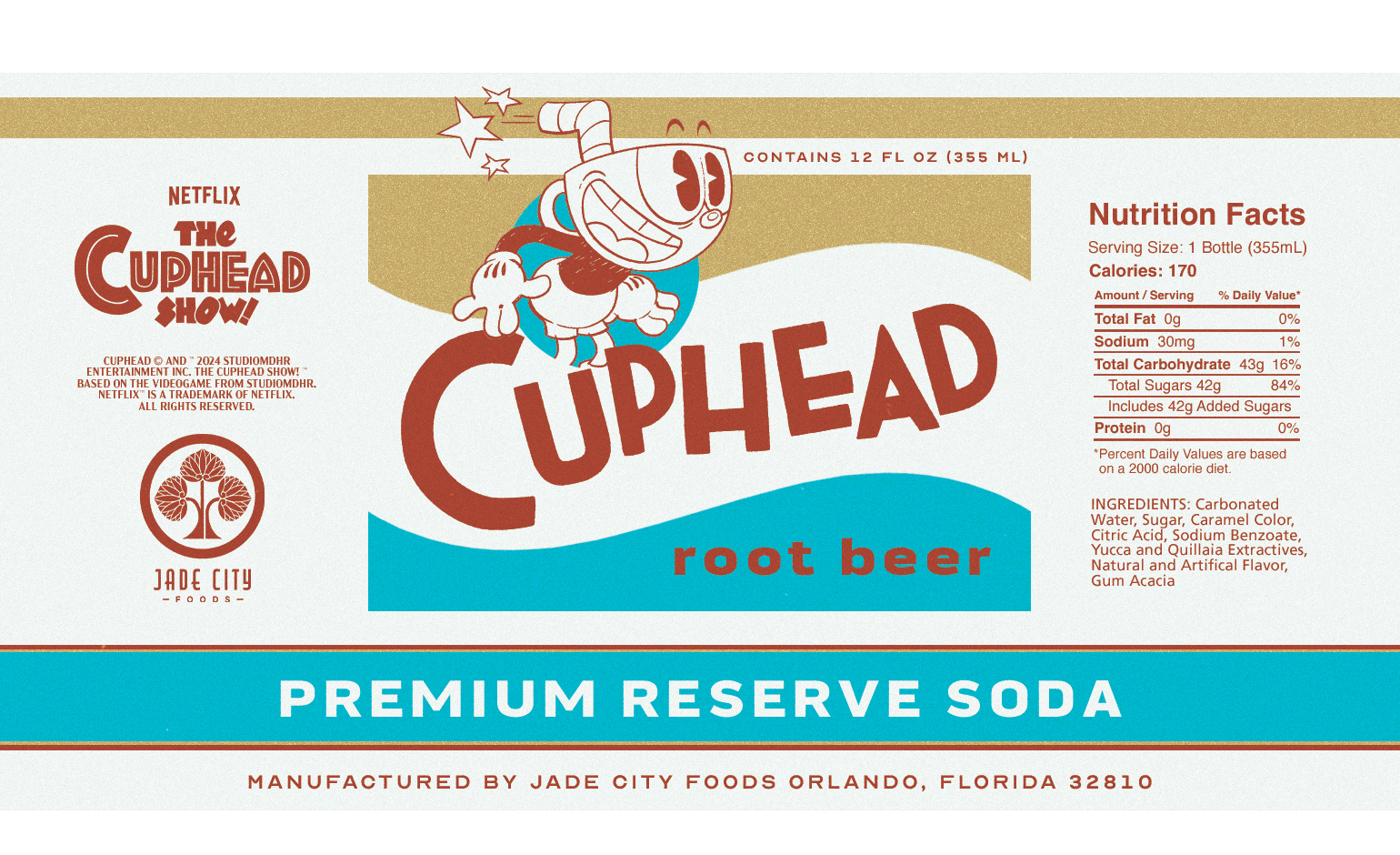 The Cuphead Show! Soda 4-Pack