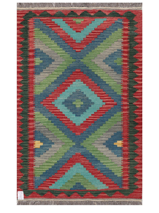 Maimana Afghanistan Kilim Rug - 154 x96 cm