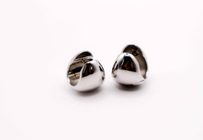 Italian Silver Peanut-Shaped Earrings