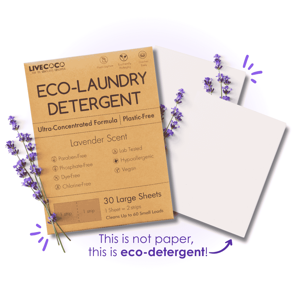 Eco-Laundry Detergent Sheets (60 Loads-Lavender Scent) - Lolomo!