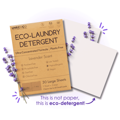Eco-Laundry Detergent Sheets (60 Loads-Lavender Scent) - Lolomo!