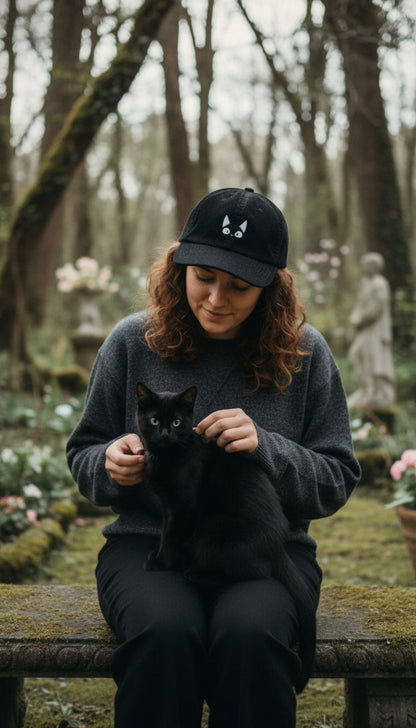 Sombrero de pana de gato asombrado