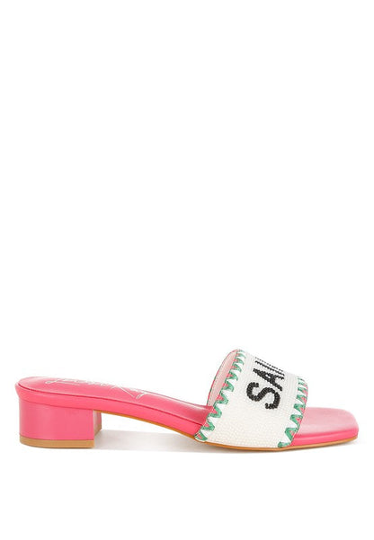 Poshta Saint Tropez Beaded Slip-On Heels