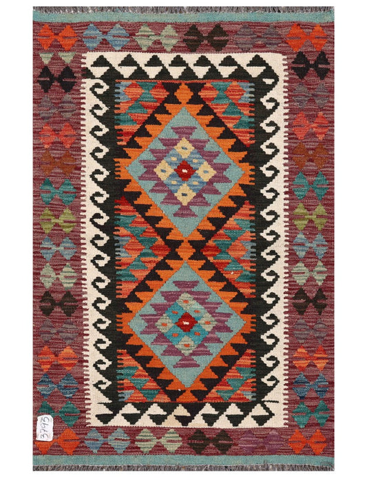 Maimana Afghanistan Kilim Rug - 120 x 78 cm