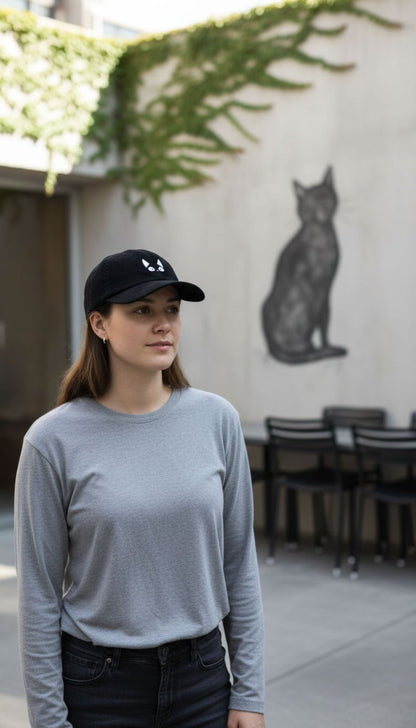 Sombrero de pana de gato asombrado