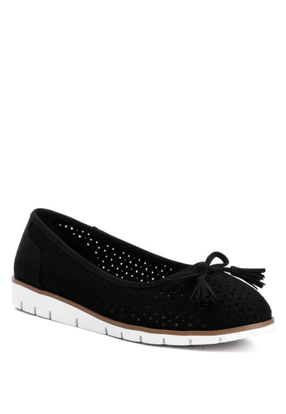 Pacer Perforated Leather Ballerinas