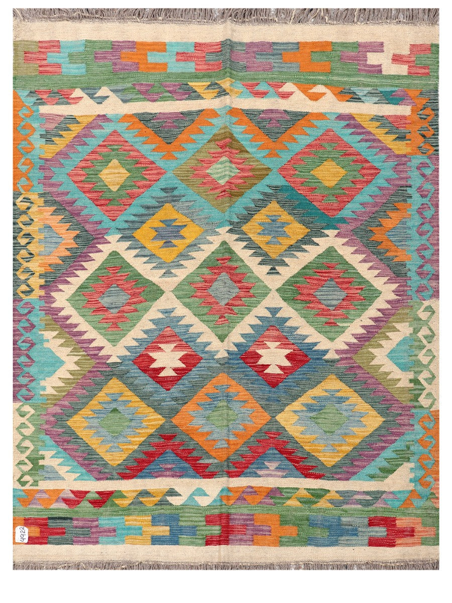 Maimana Afghanistan Kilim Rug - 204 x155 cm