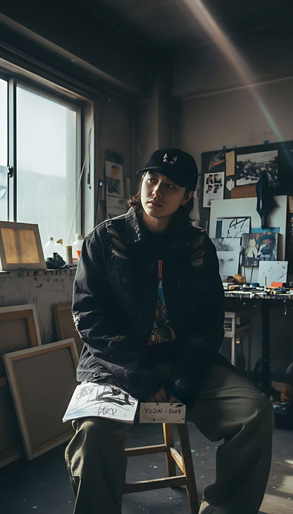 Sombrero de pana de gato asombrado