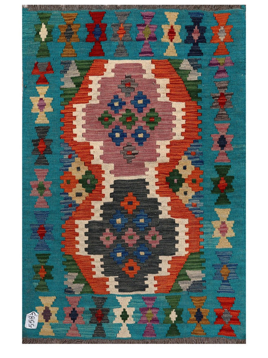 Maimana Afghanistan Kilim Rug - 121 x 80 cm